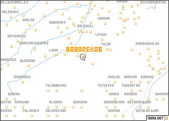 map of Bābā Rekāb