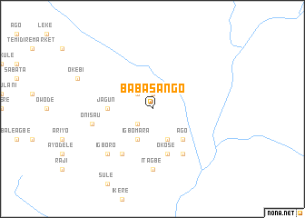map of Baba Sango