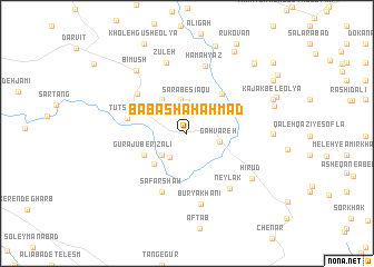 map of Bābā Shāh Aḩmad