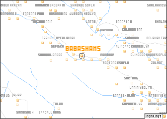 map of Bābā Shams