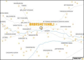 map of Bābā Sheykh‘Alī