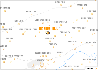 map of Babbs Mill