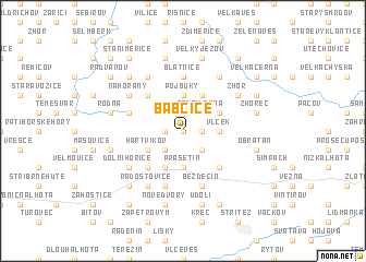 map of Babčice