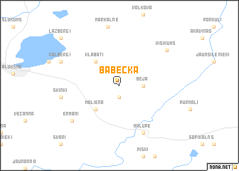 map of Babecka