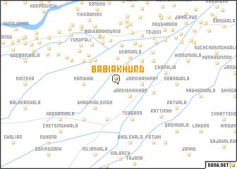 map of Babīa Khurd