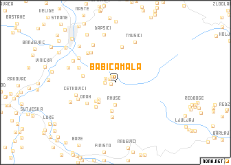 map of Babića Mala