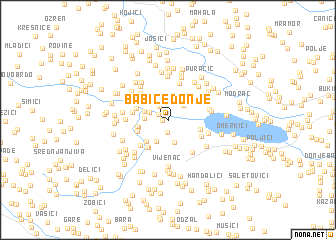 map of Babice Donje