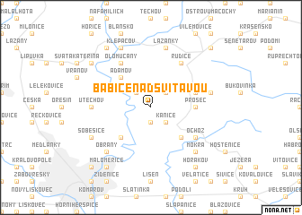 map of Babice nad Svitavou