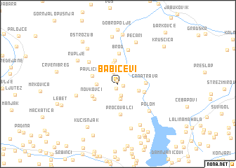 map of Babićevi