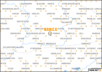 map of Babice