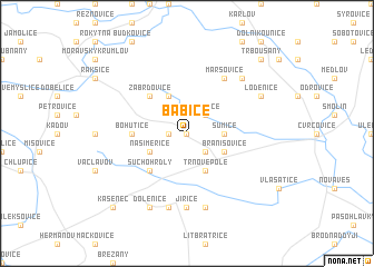 map of Babice
