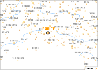 map of Babiće