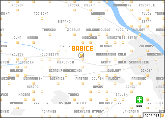 map of Babice