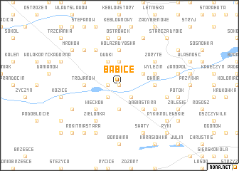 map of Babice