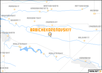map of Babiche-Korenovskiy