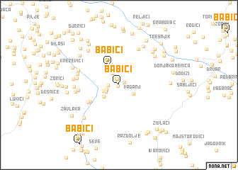 map of Babići