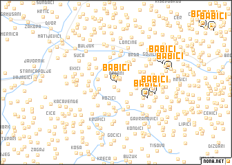 map of Babići