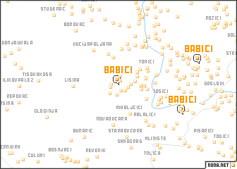 map of Babići