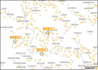 map of Babići