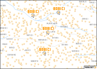 map of Babići