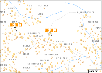 map of Babići