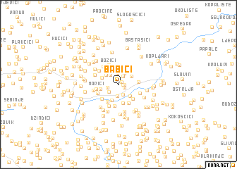 map of Babići