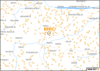 map of Babići