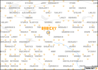 map of Babičky