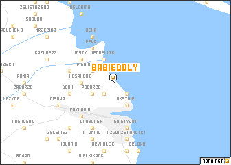 map of Babie Doły