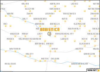 map of Babienica