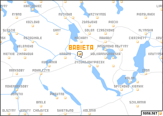 map of Babięta