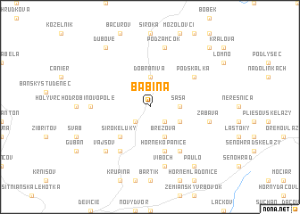 map of Babiná