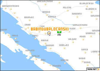 map of Babin Dub Pločanski