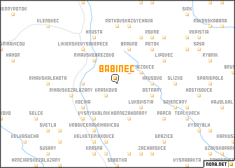 map of Babínec