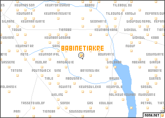 map of Babine Tiakré