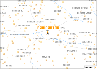 map of Babin Potok