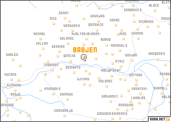 map of Babjen