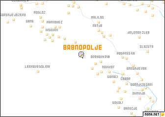 map of Babno Polje