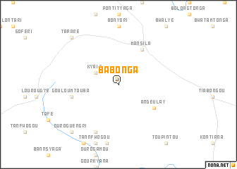 map of Babonga