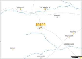 map of Bābra