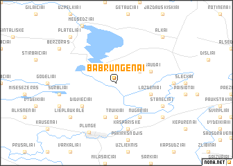 map of Babrungėnai