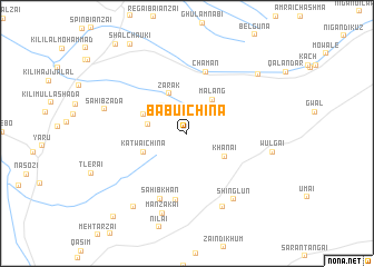 map of Bābūi Chīna