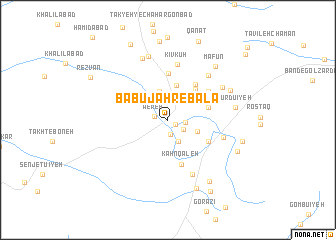 map of Bābūjahr-e Bālā