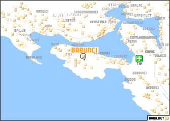 map of Babunci