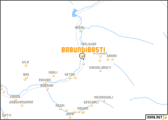 map of Bābun di Basti