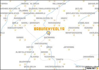 map of Bābūneh-ye ‘Olyā