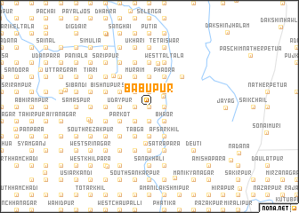 map of Bābupur