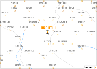 map of Băbuţiu