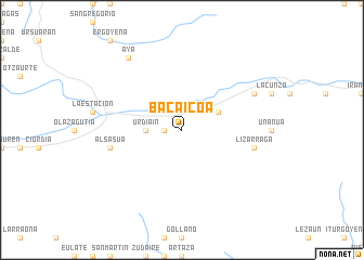 map of Bacáicoa