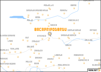 map of Bača pri Podbrdu